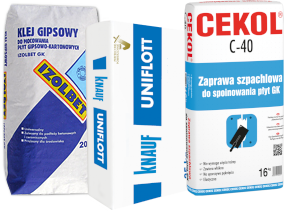 MASY SZPACHLOWE I KLEJE GIPSOWE